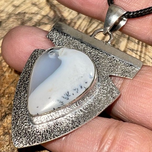 Dendritic Agate Pendant 2 1/4” - Picture 3 of 13